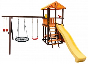 Игровой комплекс для дачи Bari-5 + качели Паутина Perfetto sport (Perfetto Sport, СГ000005006)